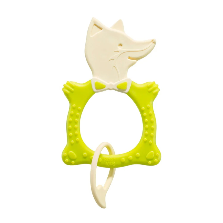 
MULTIPURPOSE FOX TEETHER Green/White, WHOLESALE PRICE 