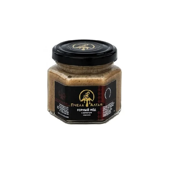 
Pure organic product 100 ml/170g with rhodiola rosea Mountain honey from Russia 