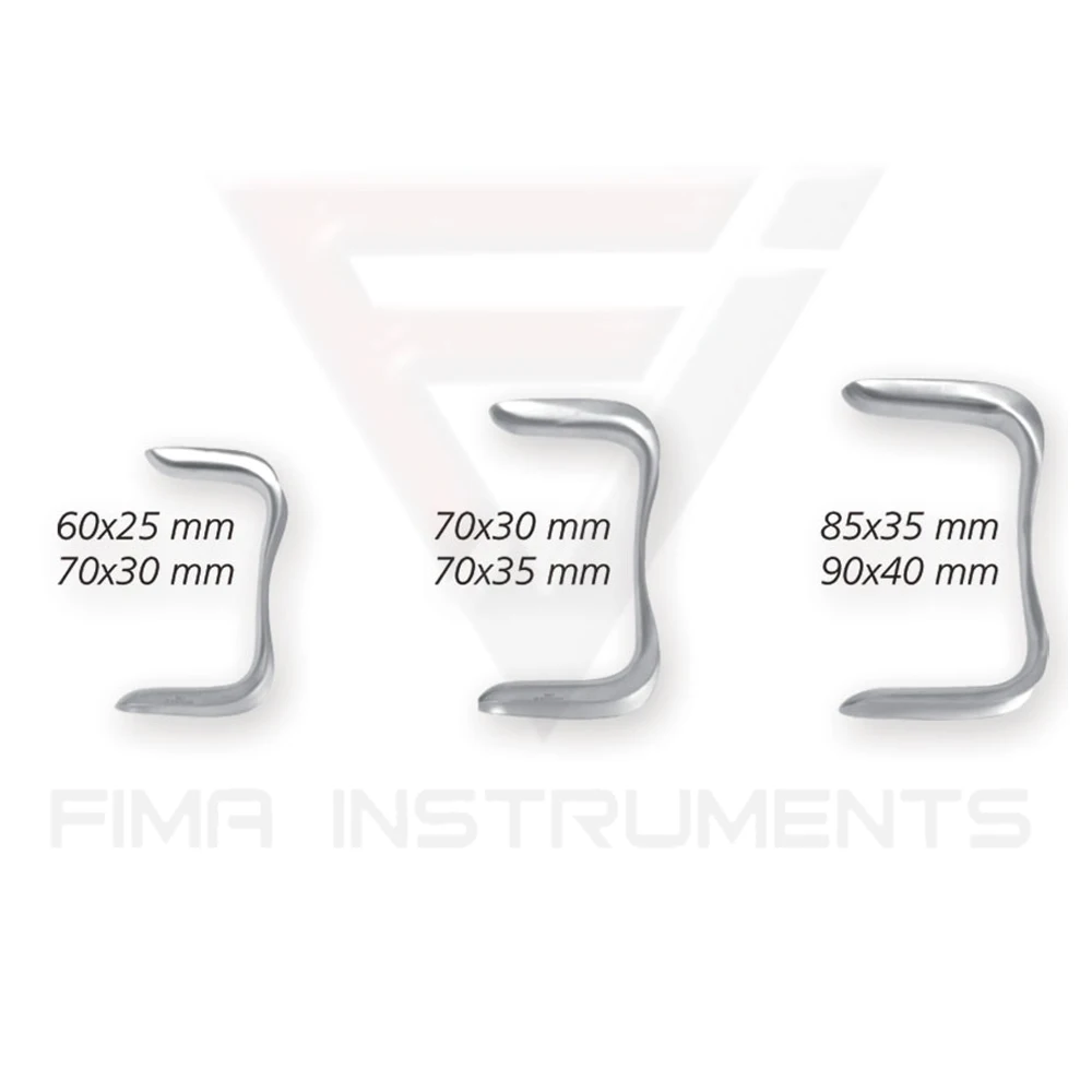 Sims Vaginal Speculum Double Ended 3 Pcs Set Gynecology Surgical