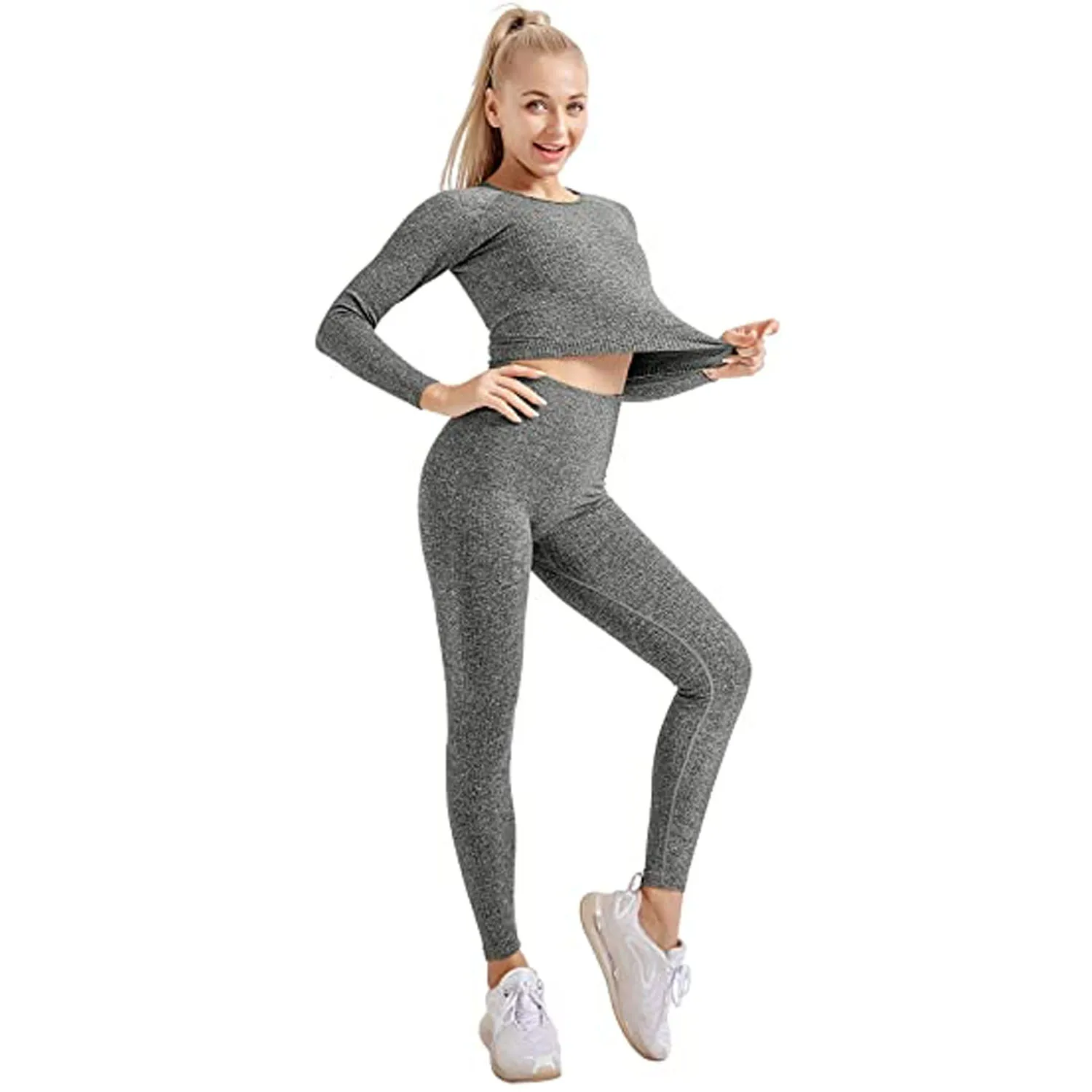 Hot Selling Fashion Women Sports Suit Quick Dry Fitness Gym Wear Yoga Sets