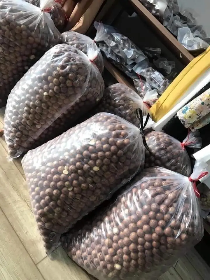  Органические сушеные орехи макадамии ракушки треснутые в пакете на молнии из Вьетнама