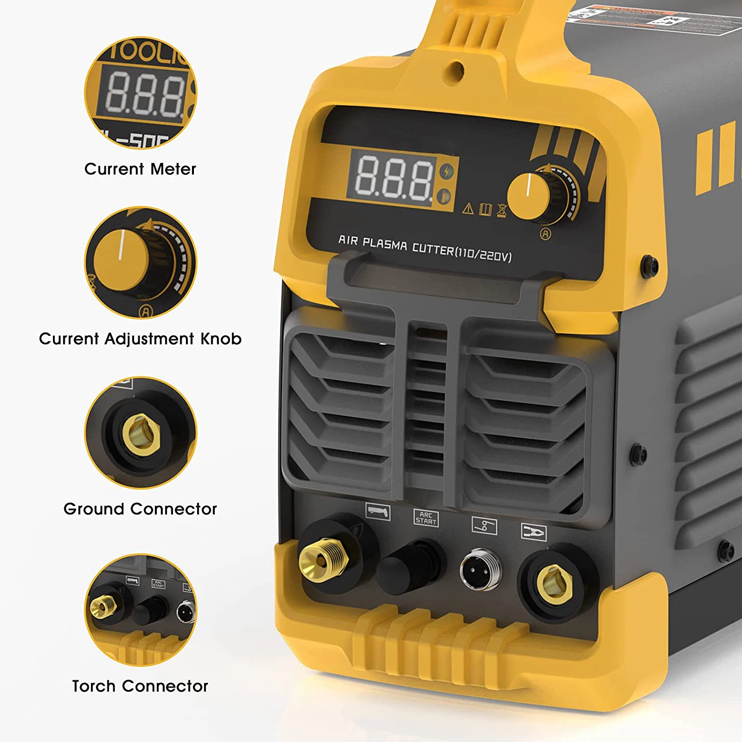 Несенсорный пилотный дуговой воздушно-плазменный резак Sugon двойное напряжение 110 В/220 В бтиз инвертор машина для резки металла 1/2 дюйма чистая резка