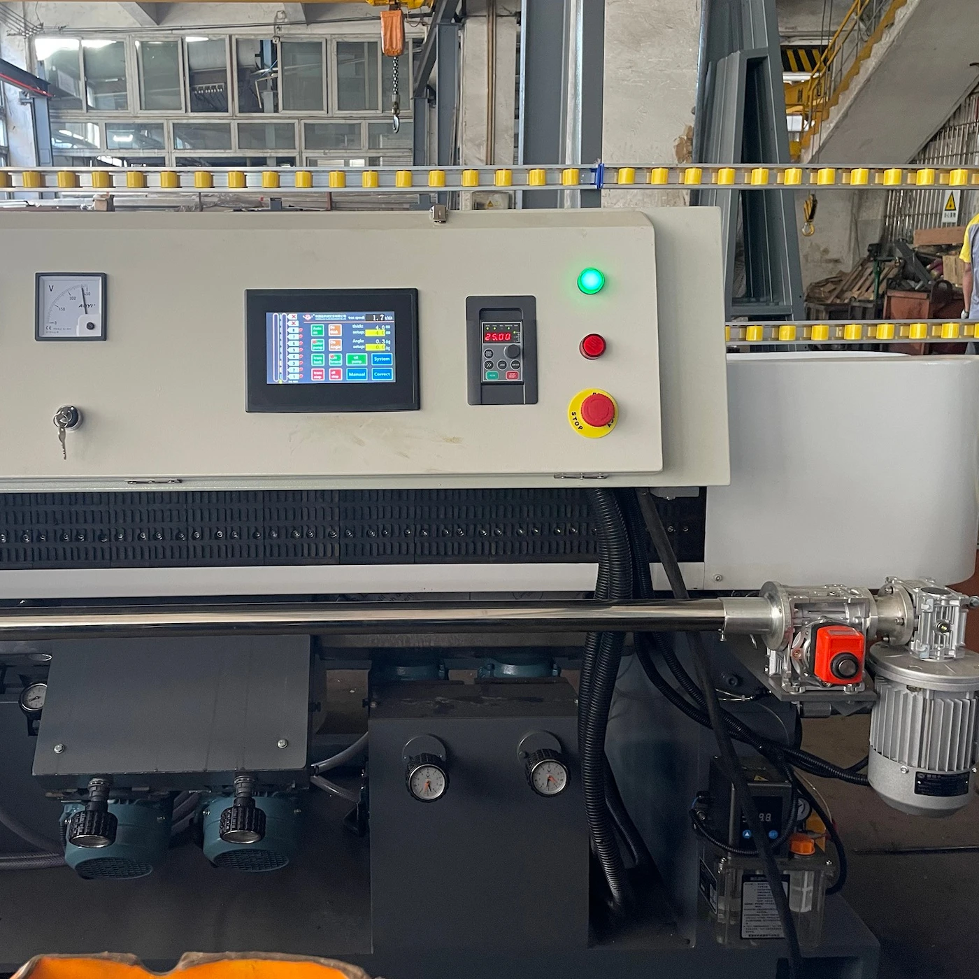 8 motors bearing structure heavy duty glass polisher / glass polishing machine