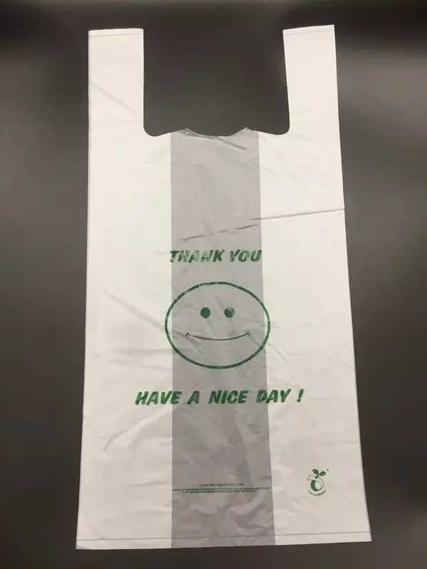 4 color print PLA T shirt bag with low price and fast delivery