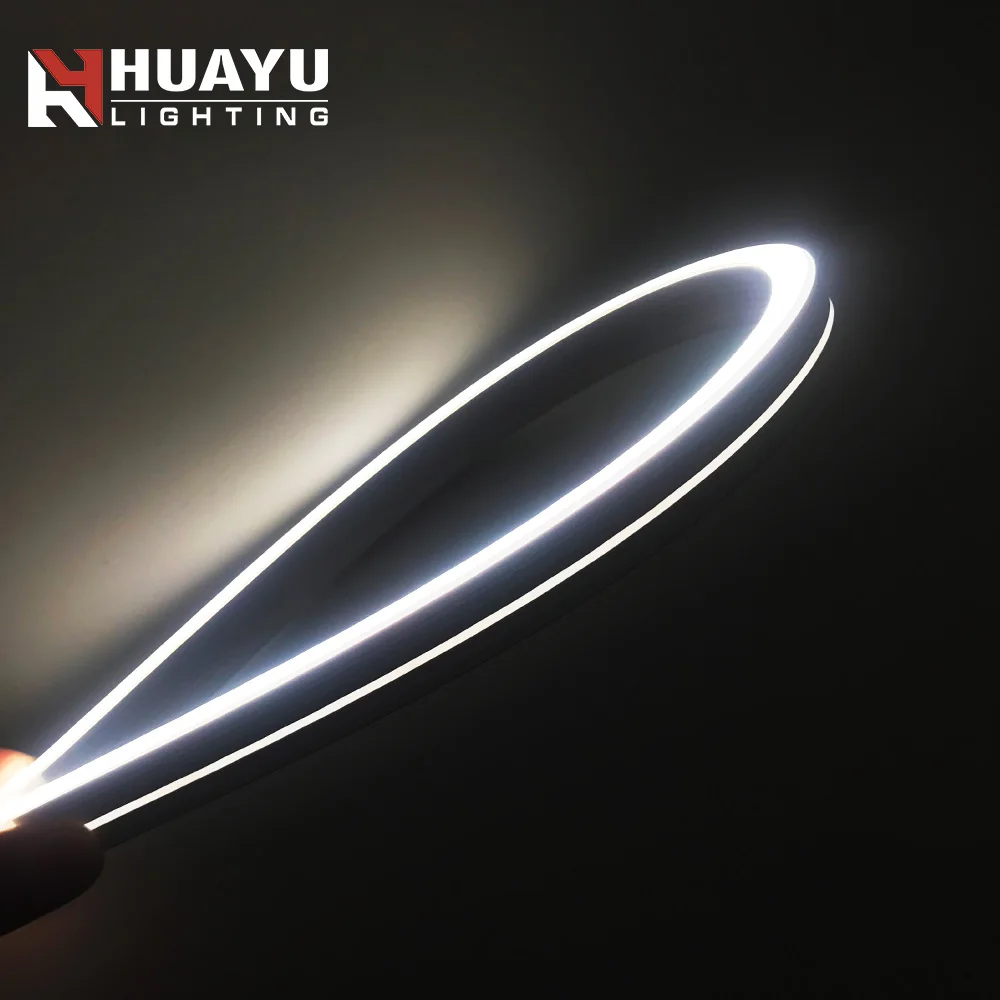High quality silicone extruded 6*12mm warm white 2700K 3000K led flat light 12v 24v led neon flex tube light for hotel design