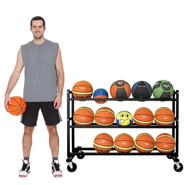 rubber landle basketball racks for storeroom