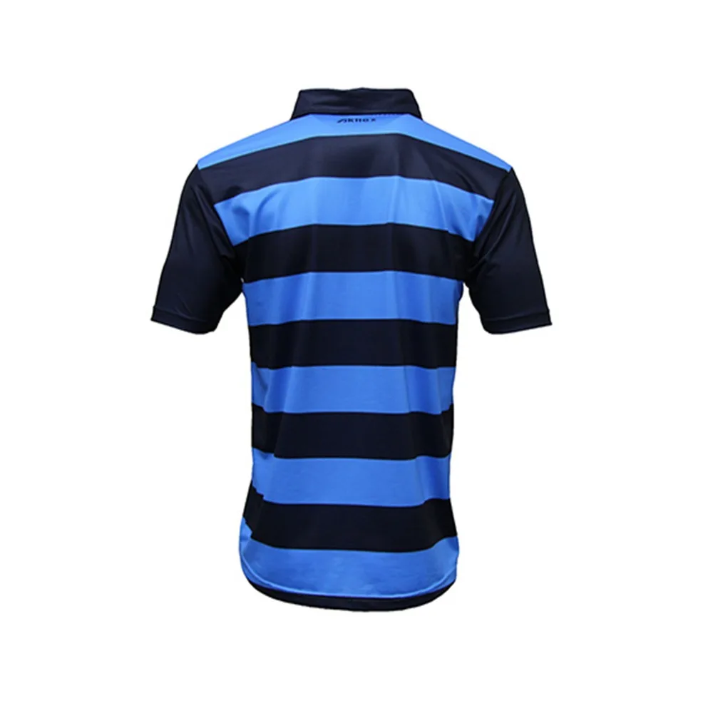  Футболка-поло мужская в полоску с коротким рукавом