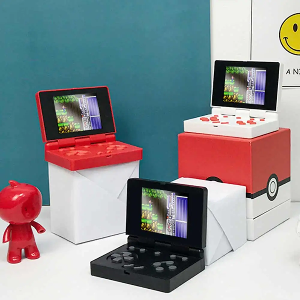 Новая двойная Ретро игровая консоль с откидной крышкой 1000 игр Мини Портативная Классическая
