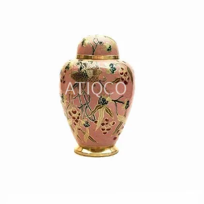  Похоронная урна для кремации из твердой латуни с летающими птицами