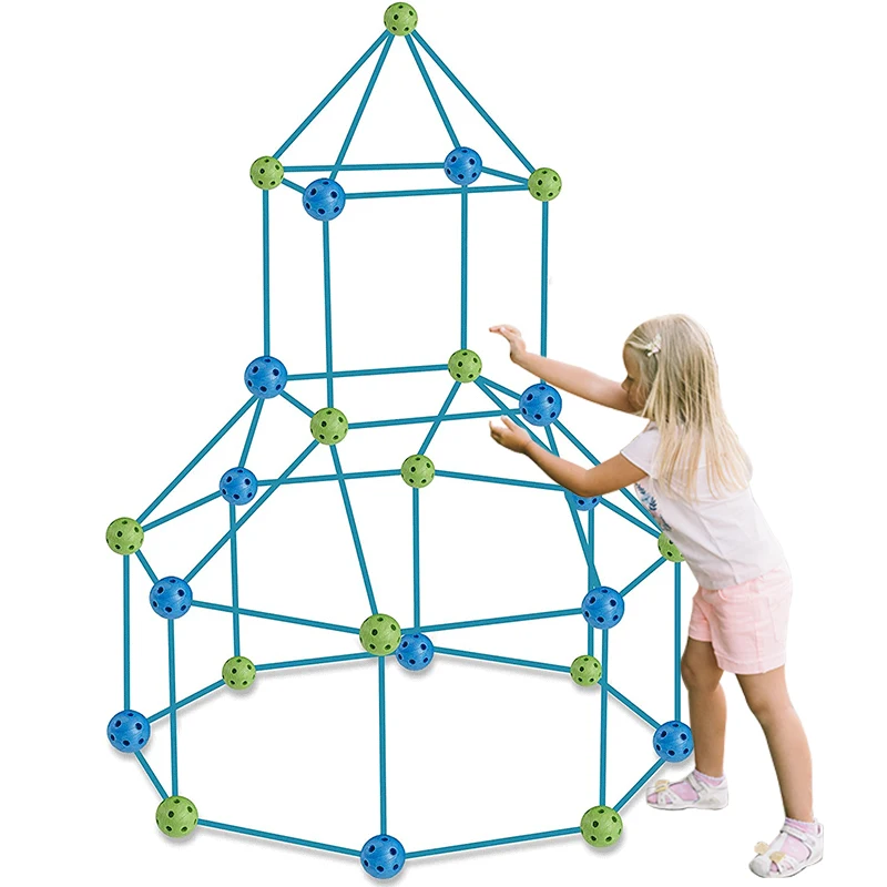 Best Selling Fort Kit Custom Accepted Education Creative Toy Building Construction Fort For Kids