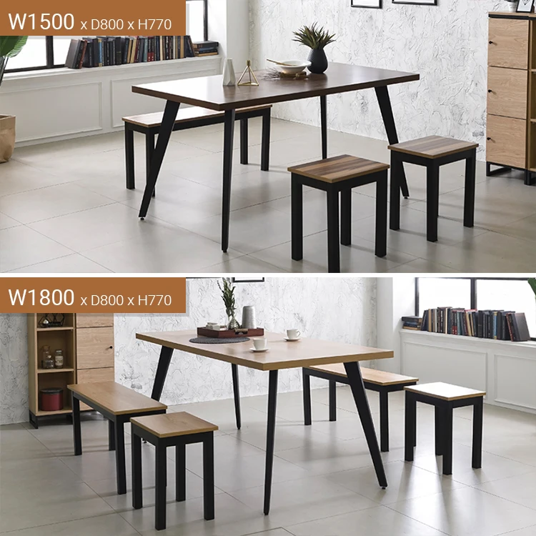 Metal Dining Table Metal Home Dining Table Industrial Wood Design, Wooden Modern Dining Room Furniture Kitchen Contemporary