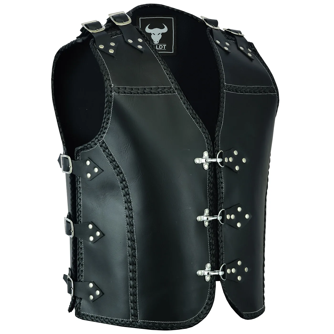 
Motorbike Leather Vest / Leather Vest Motorcycle / Leather Biker Vest 