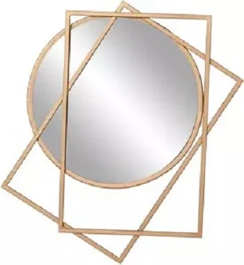 Mirror Wall wall style for home Restaurants hotels iron frame Floor Beveled Mirror Decor looking glass reflector metal mirror