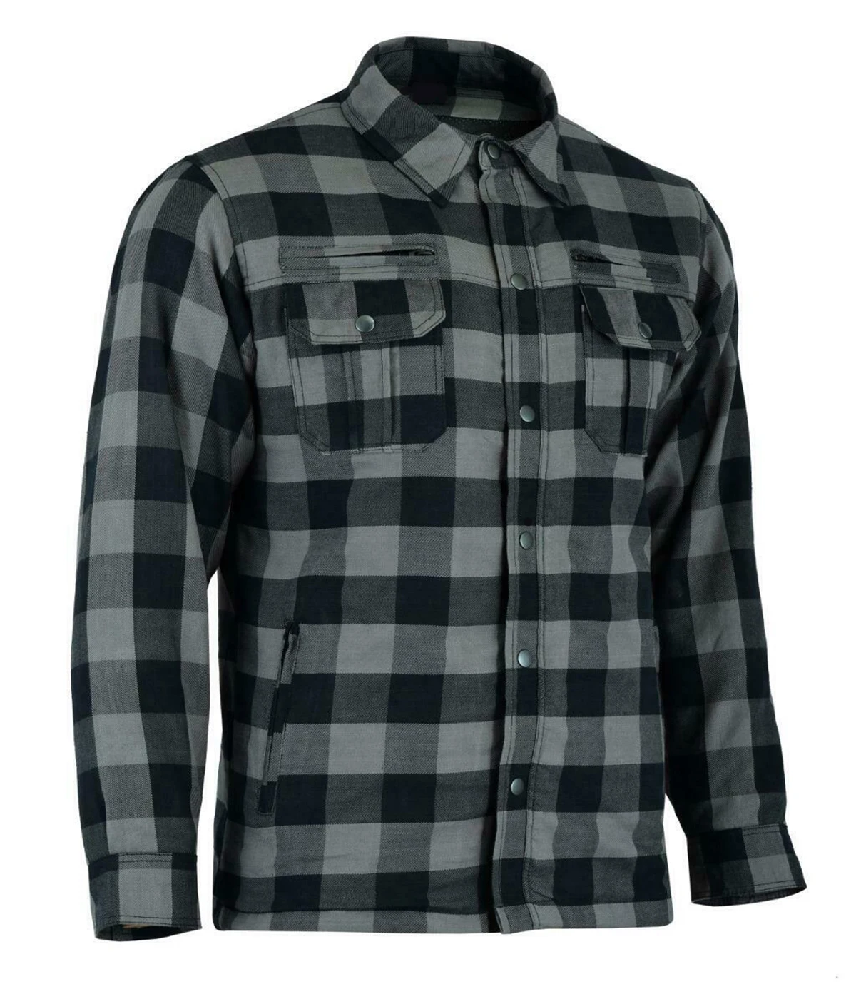 Casual Flannel Shirt For Men Check Plaid  Unisex Causal Shirt CE Armor Back Shoulder Elbow Protector