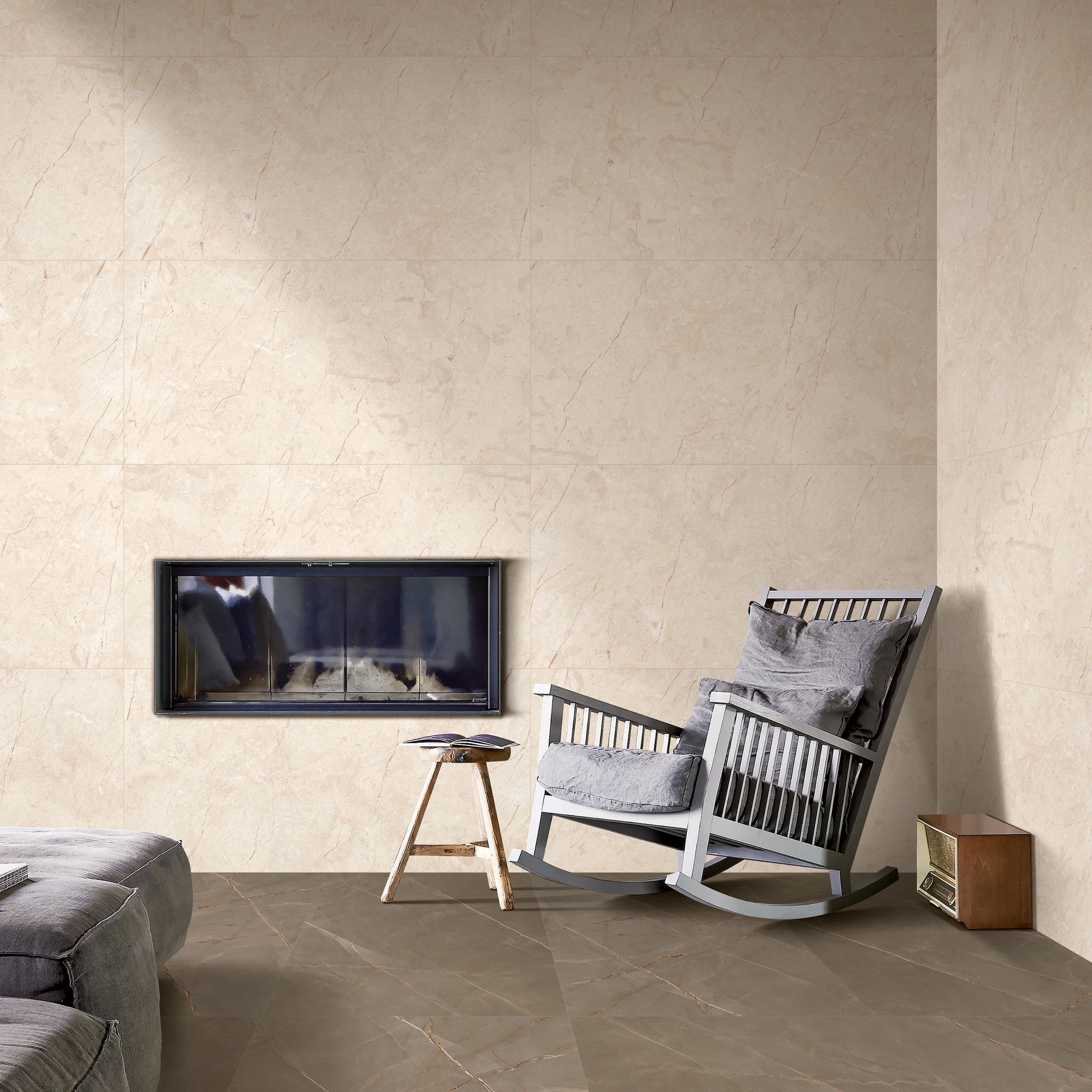 Резьбовая отделка кремового цвета с глянцевыми венами на поверхности, фарфоровая плитка с высоким качеством и востребованным товаром для пола