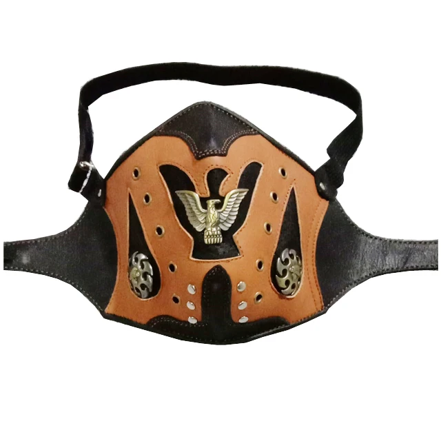 Inner Jersey Cotton for Adjustment Elastic and High Quality Clips Outer Shell Cowhide Leather Party Masks
