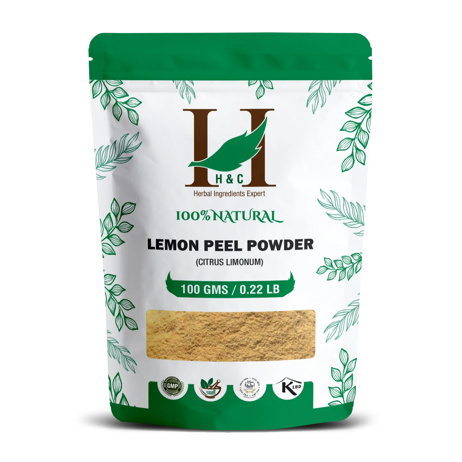 H&C Lemon Peel Powder (Citrus limonum) - 100g Pack