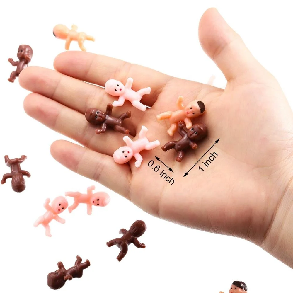 1 inch Mini Plastic Babies Mixture Race Babies Ice Cube Game Baby Shower Bathing Birthday Party Favors