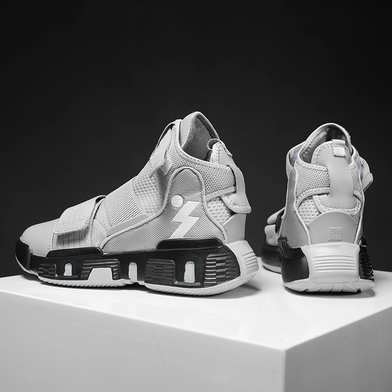 Мужские спортивные высокие кроссовки, красные повседневные сетчатые кроссовки в стиле хип-хоп, 2020