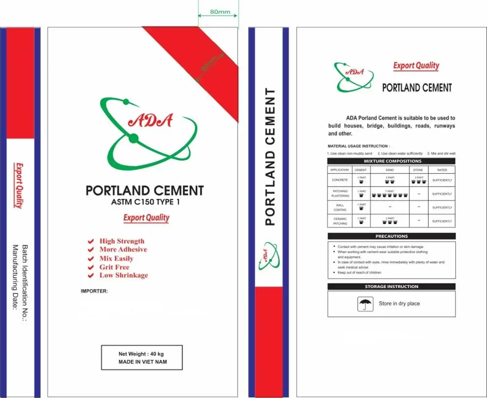 cement portland  42.5 in bag 40 kg