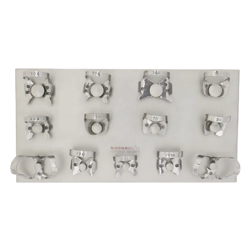 Dental Rubber Dam Clamps Dental Clamps Set Dental Instruments Rubber Dam Kit With Stainless Sheet Surgical Equipments