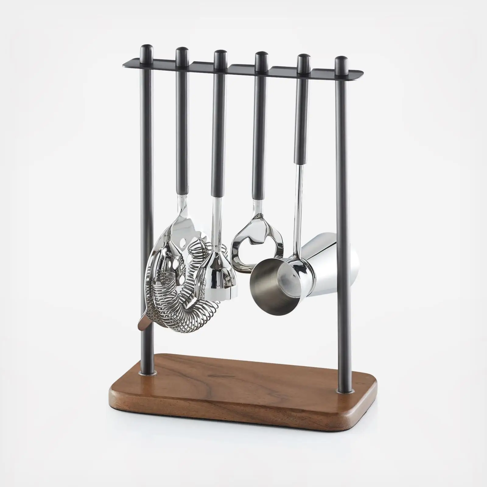 Bar Tool set  Stainless Steel with Mango Wood Base By KSN