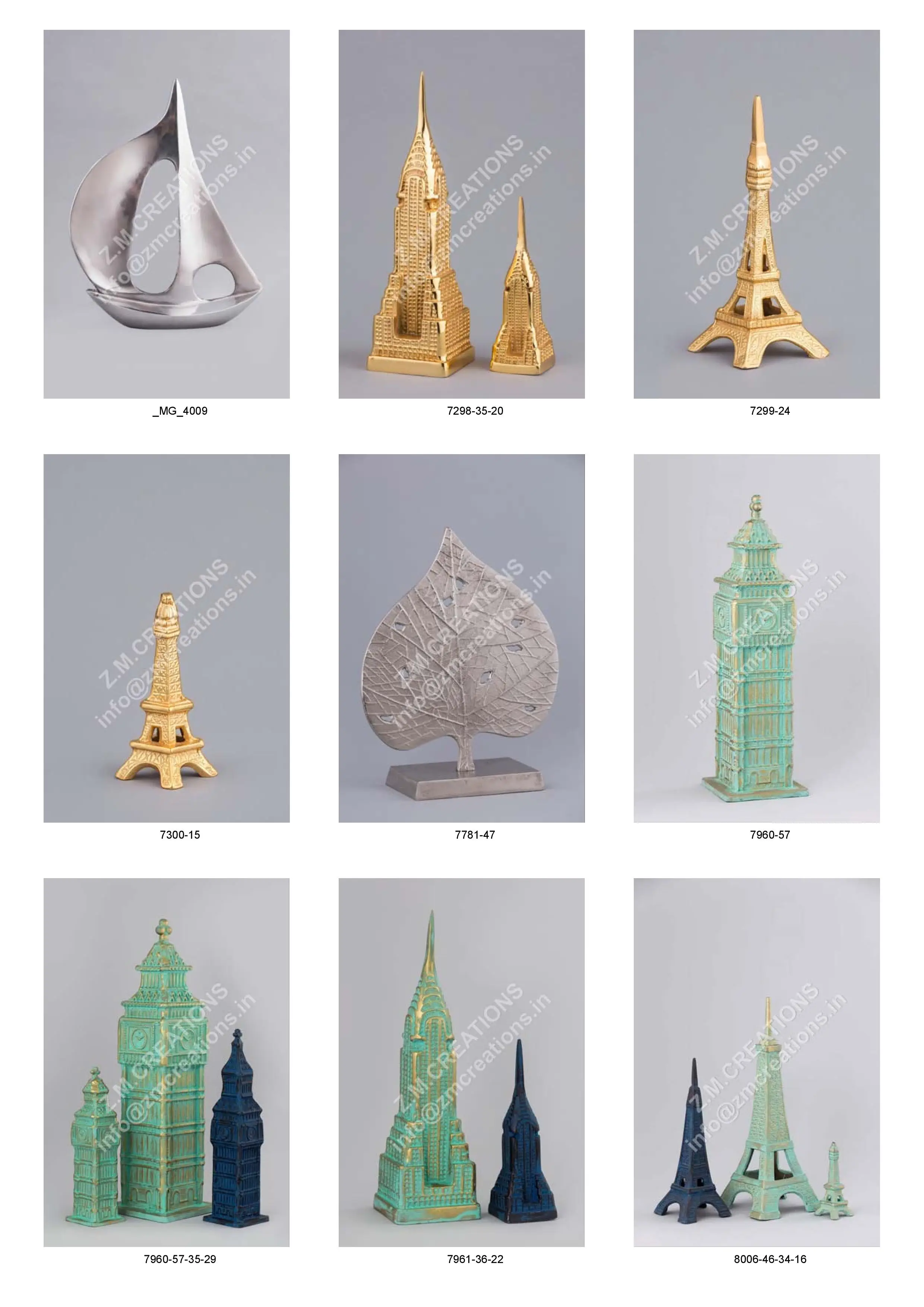 Aluminum Sculpture Leaf Handicraft Top Trending Home Office Desk Showpiece Marble Base PC Outdoor Use Hot Product Box Packaging