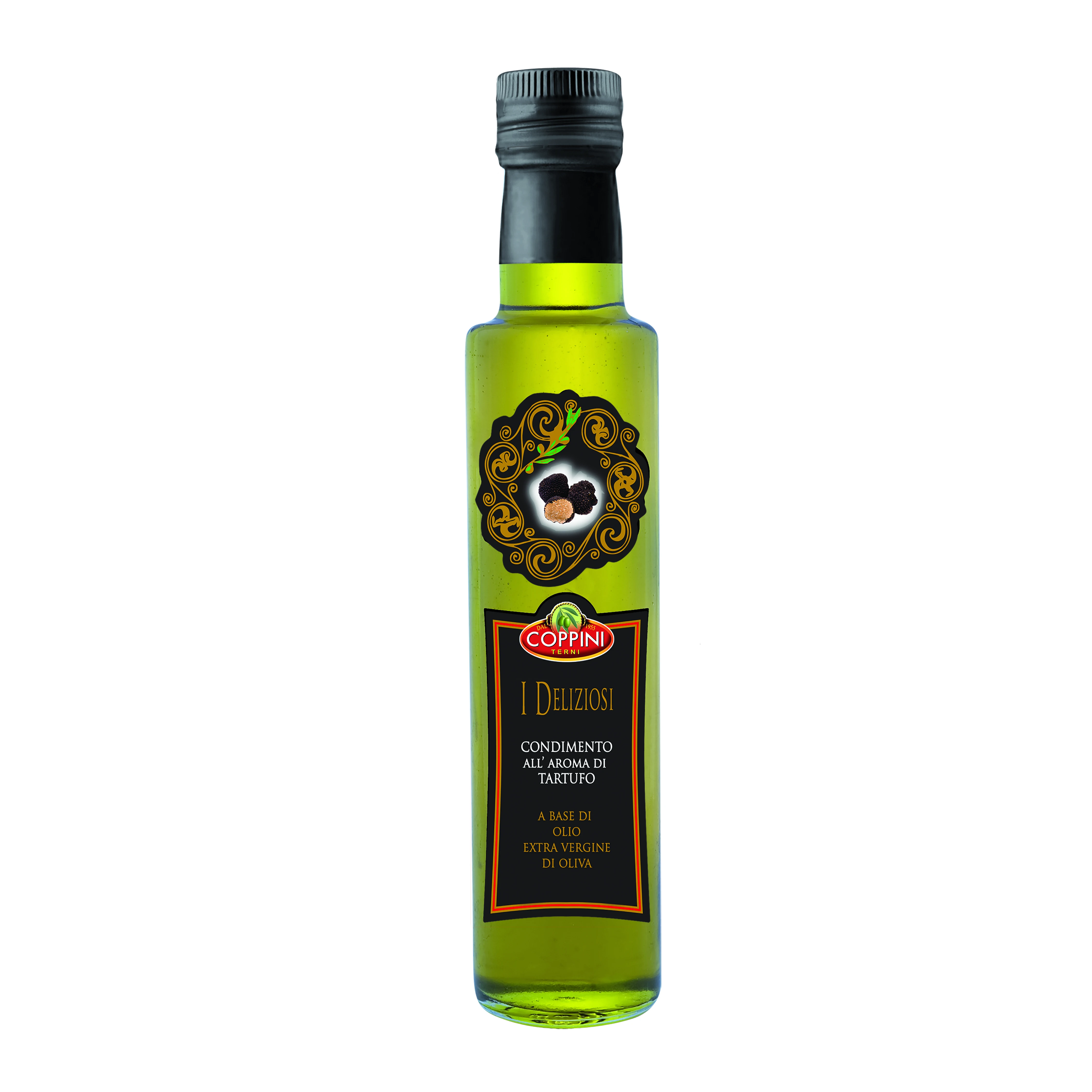 
I DELIZIOSI flavoured extra virgin olive oil Tartufo 0,25 L dorica bottle 