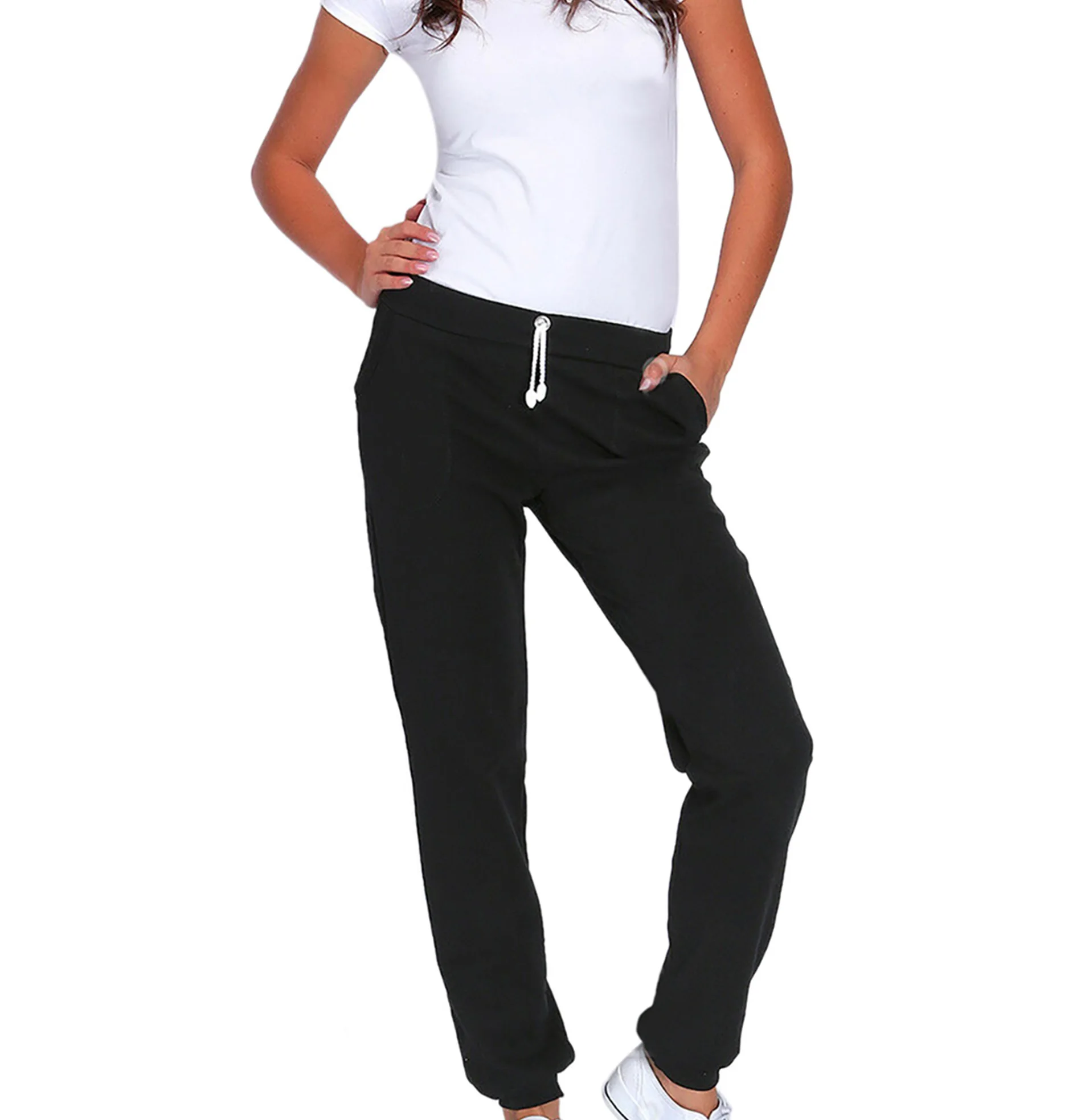 2021 женские спортивные брюки с карманами, женские хлопковые спортивные штаны