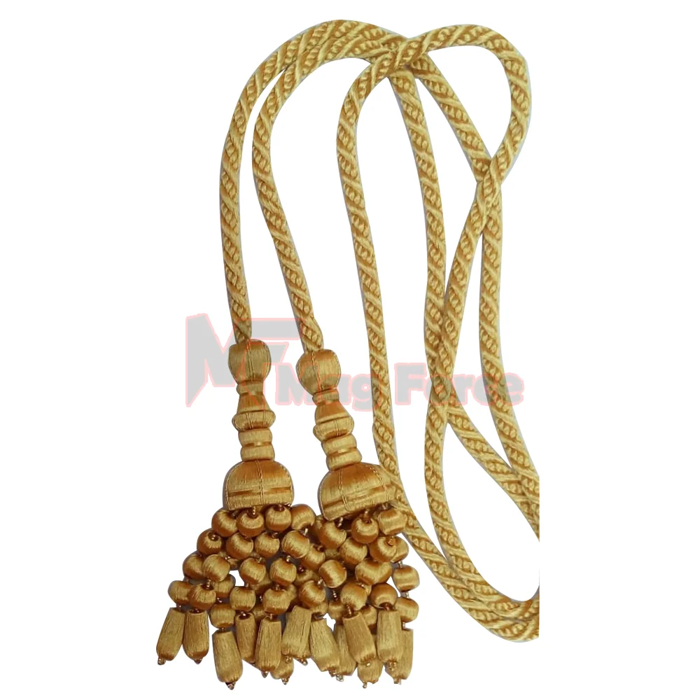 Best Price Gold Bullion Tassel With Cord / Tassel With Twisted Fringe For Decoration