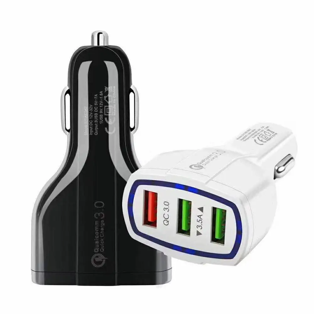 
3 USB output cigar jack QC 3.0 fast charging car charger Settpower KS-K367 