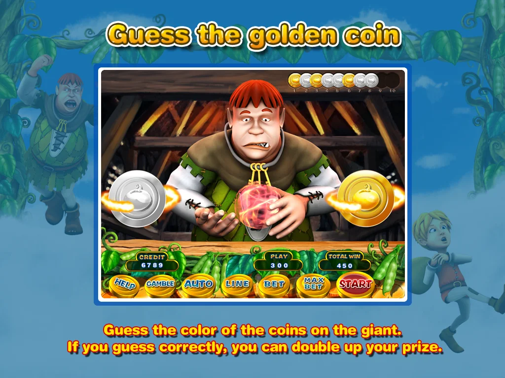 Casino game Jack & Magic Bean Slot Game board