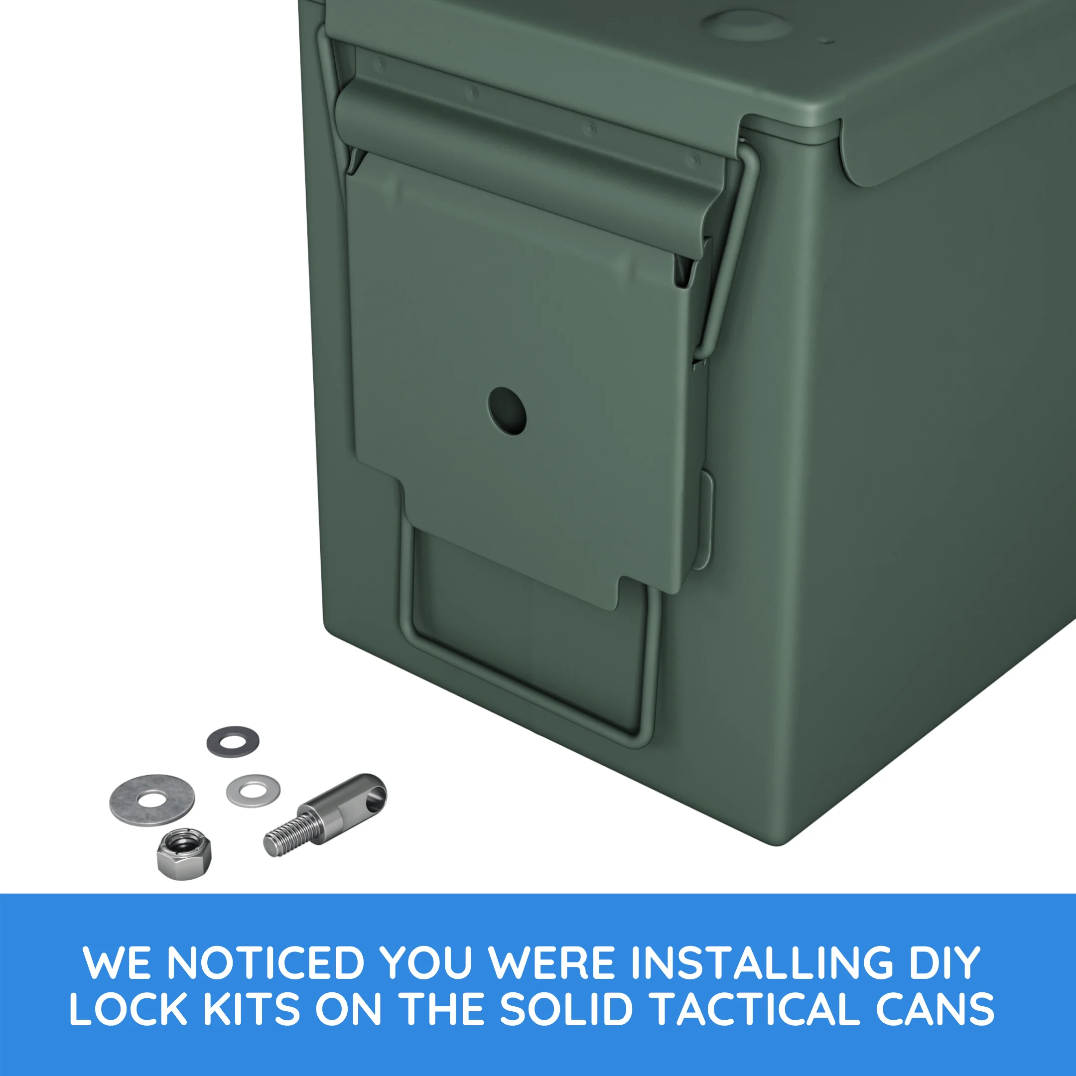 
100% SATISFACTION GUARANTEE OD Green Locking 50 Cal Steel Milspec M2A1 Ammo Can by Solid Tactical 