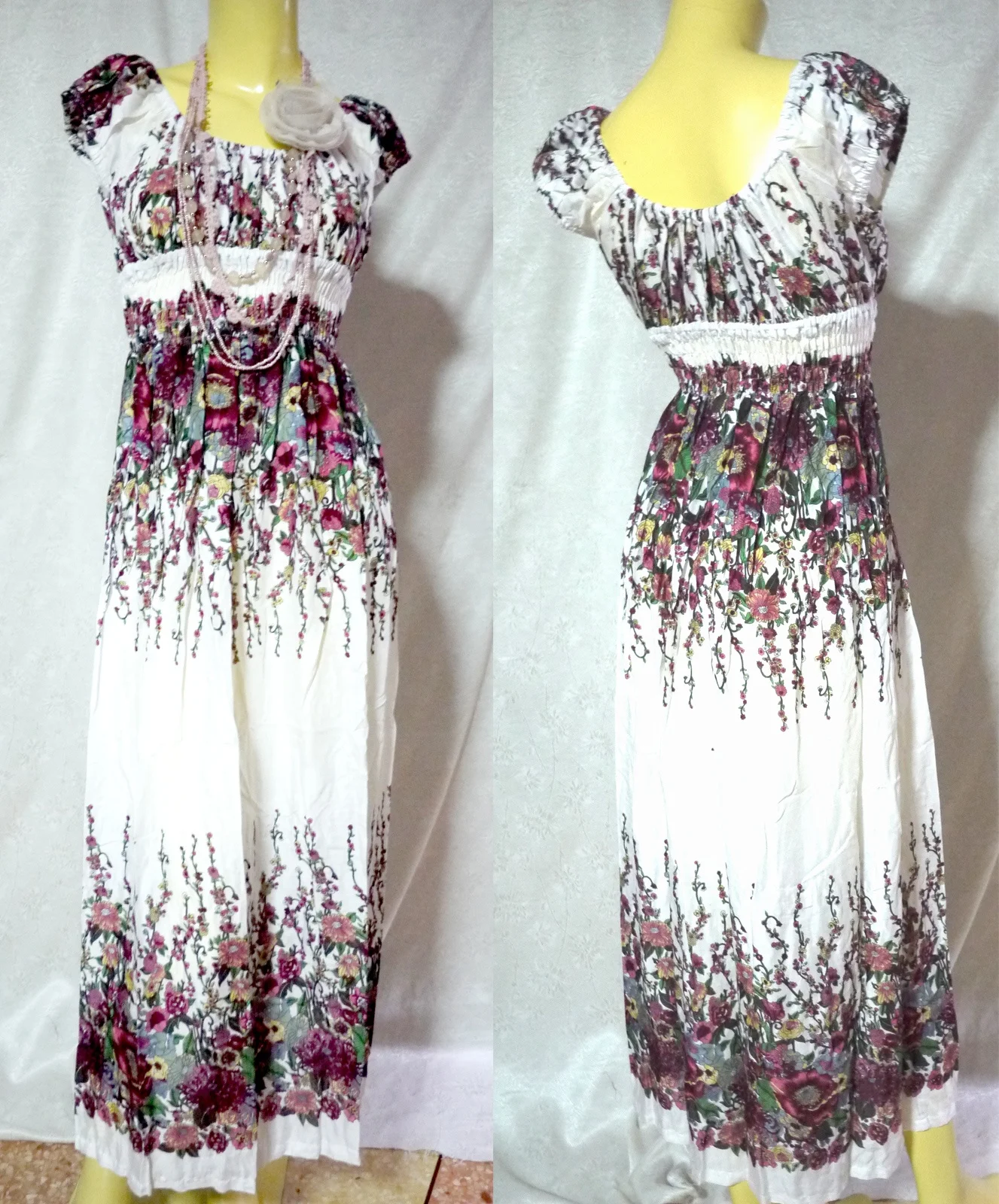 vintage retro HIPPIE BOHO HAWAII FLORAL BABYDOLL MAXI LONG DOLLY DRESSES cheap