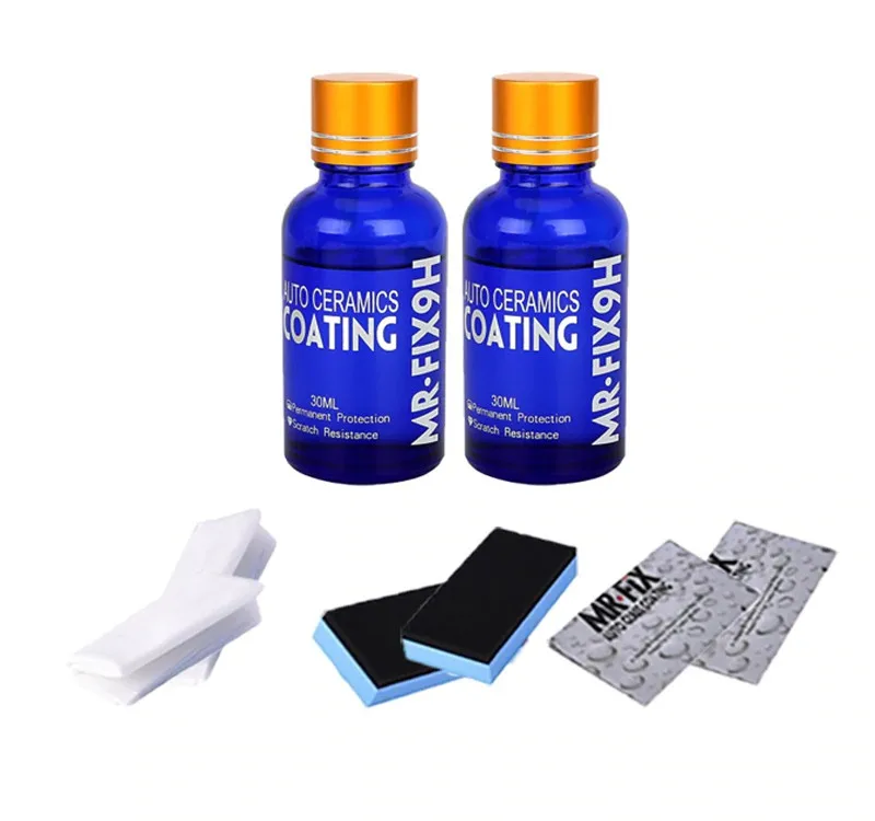 9H Car Liquid Ceramic Coat Super Hydrophobic Glass Coating Set Polysiloxane and Nano materials Car Polish