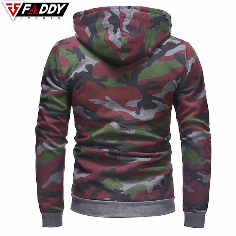  Изготовление на заказ камуфляжной расцветки с аппликацией в виде акулы челюсти Мужская рубашка молнии капюшоном куртки