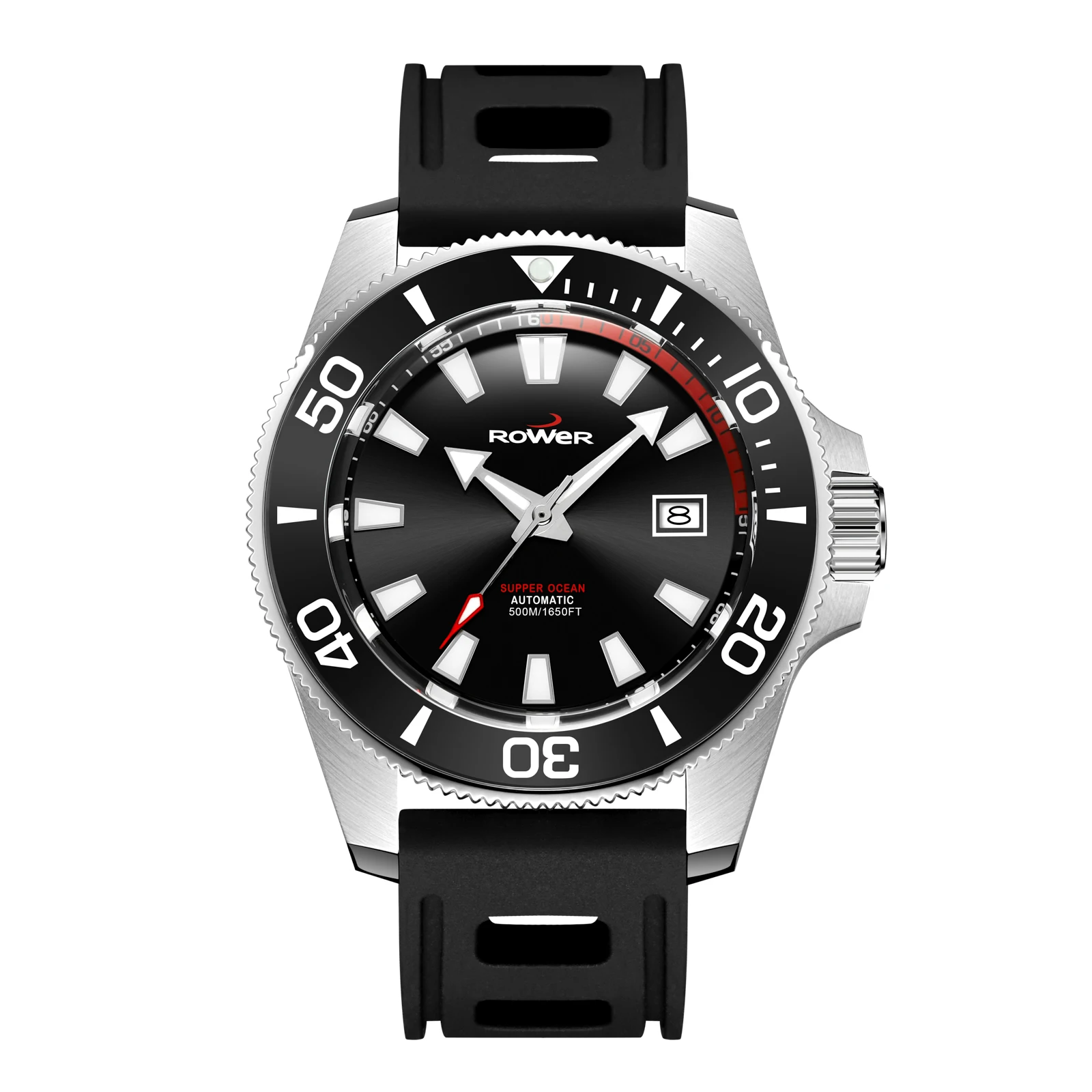 High quality LOW moq  luminous 300m waterproof stainless steel diver watch for men