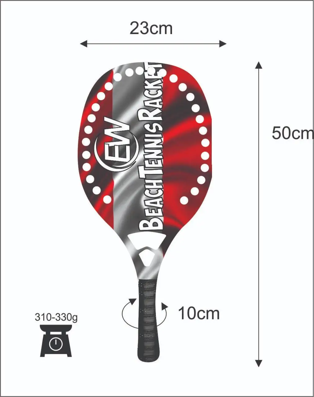 
Beach Tennis Rackets Custom Carbon glass Beach Paddle/Padel Racket with your logos and color combinations 