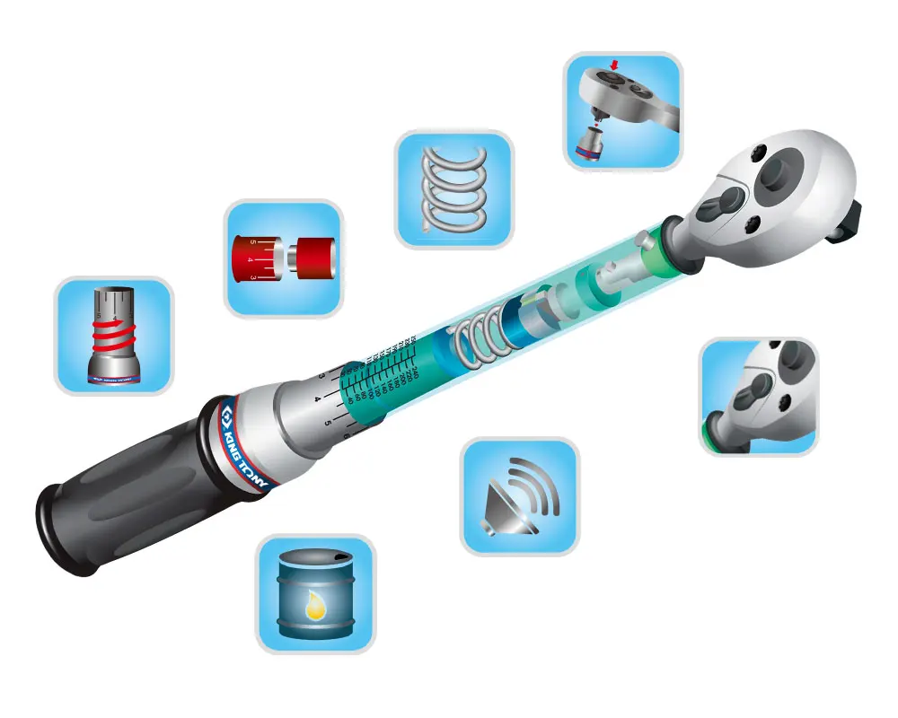 KING TONY 1/2 Inch Wrench With Torque Taiwan Hand Tool 34462-1DG