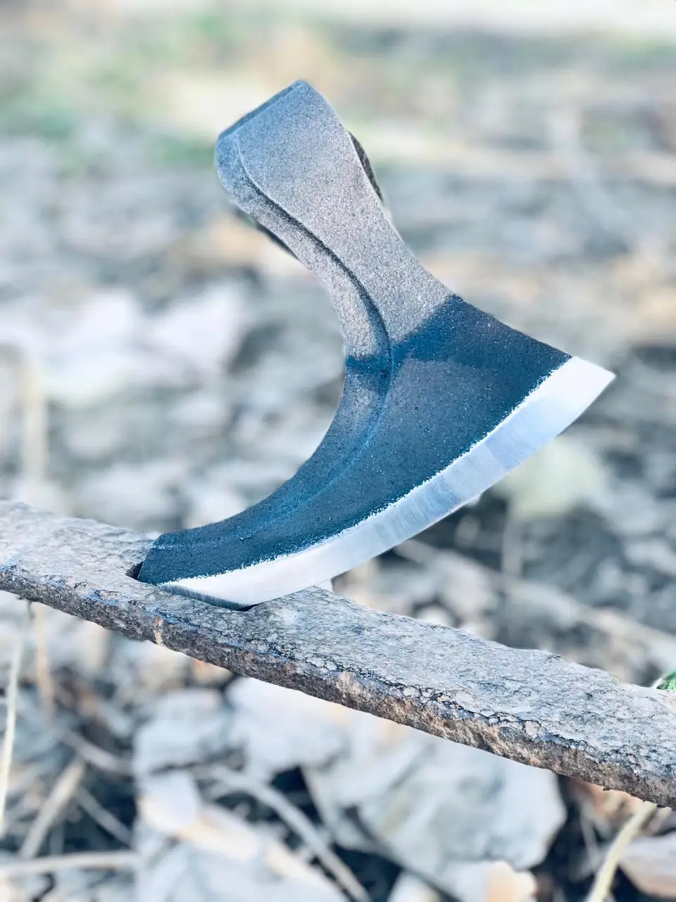 Durable New Axe with Carbon Steel Blade and Wood Handle Forged Hatchet for Camping and Cutting Outdoor Forest Axe