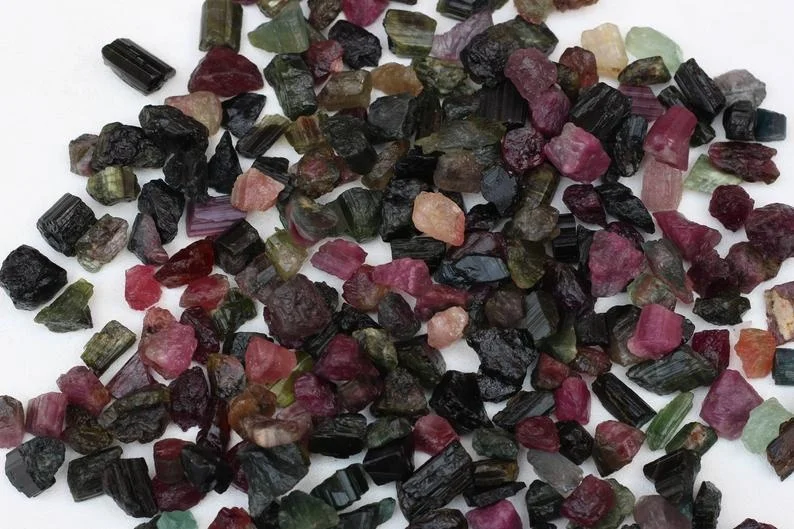 Natural Multi Tourmaline Loose Gemstone 100 Gram Uneven Shape Wholesale Colorful Rough Top Quality Stone