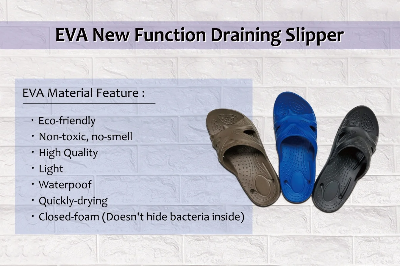 Spring Summer Made in Taiwan High Quality EVA Sandals and Slippers Customized Color New EVA Sandals Men Outdoor Beach Bathroom