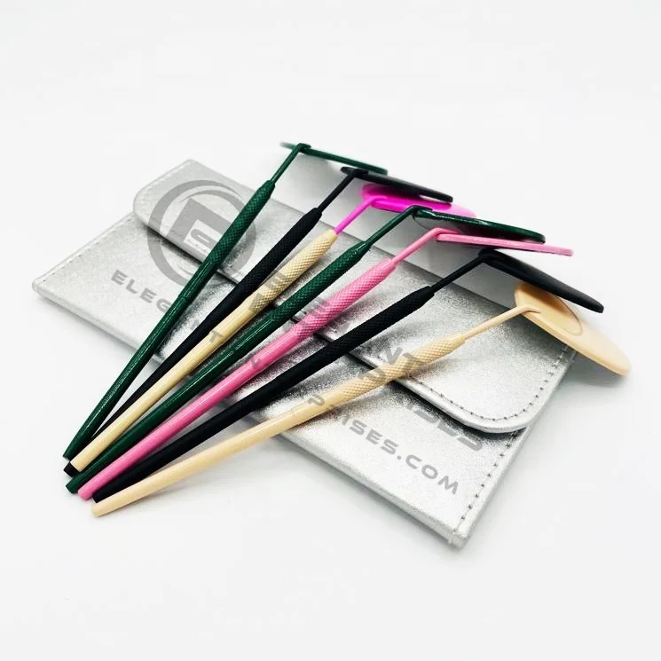 Best Selling Heart Shape Sustainable Eyelash Extension Mirrors With Different Powder Coated Colors Stainless Steel Private Label