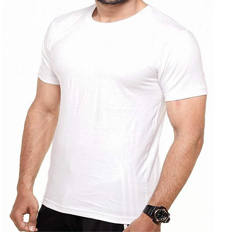 China Wholesale Cheap Bulk Plain White T Shirts Men High Quality Short Sleeve 100% Combed Cotton  Fancy Blank Tshirts No Label