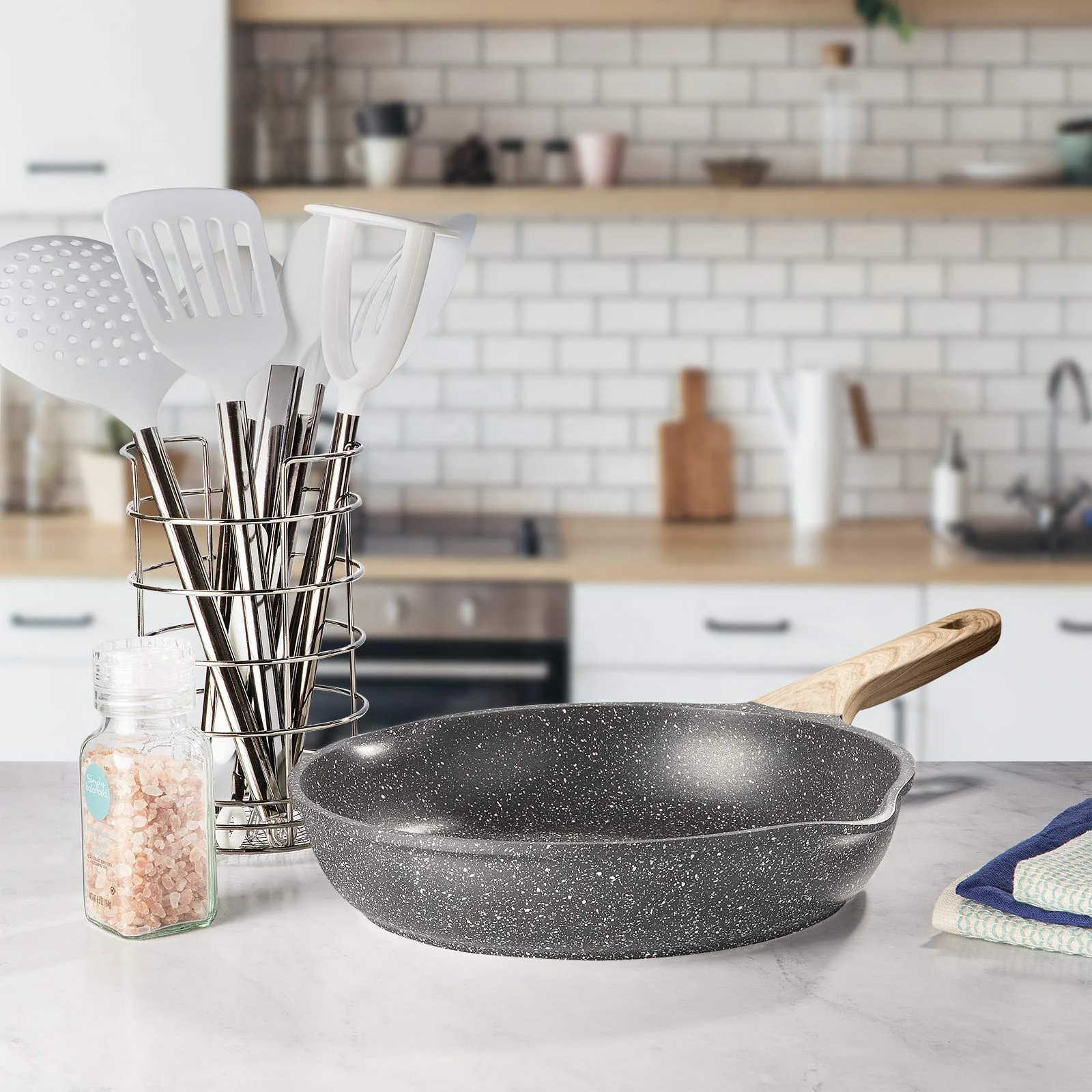 Maisons Hot Selling 4pcs Frying Pan Grill Pan Set Dutch Oven with Lid Non Stick Coating Soup Stock Pots Set