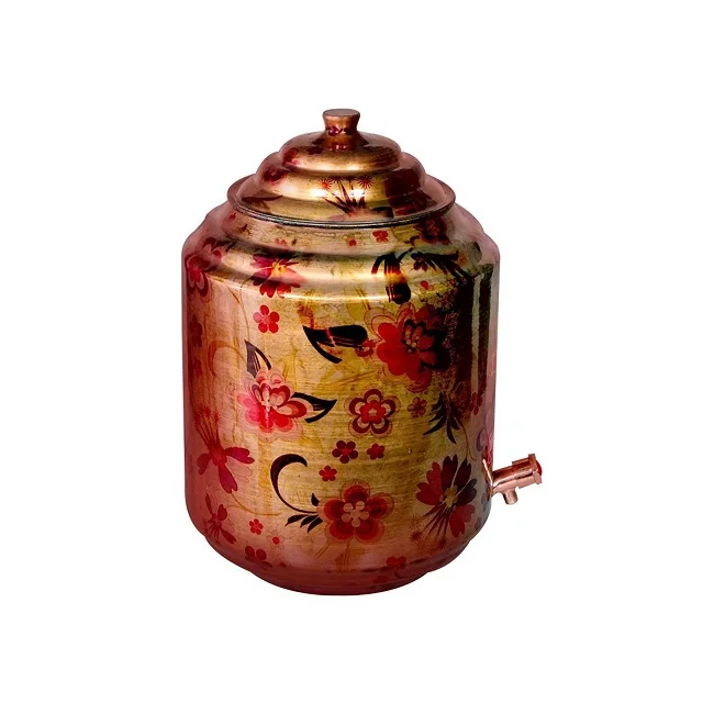 Unique Stylish shiny finishing texture Pure Copper Dispenser Kitchen Free Standing Cold Water Storage Tank