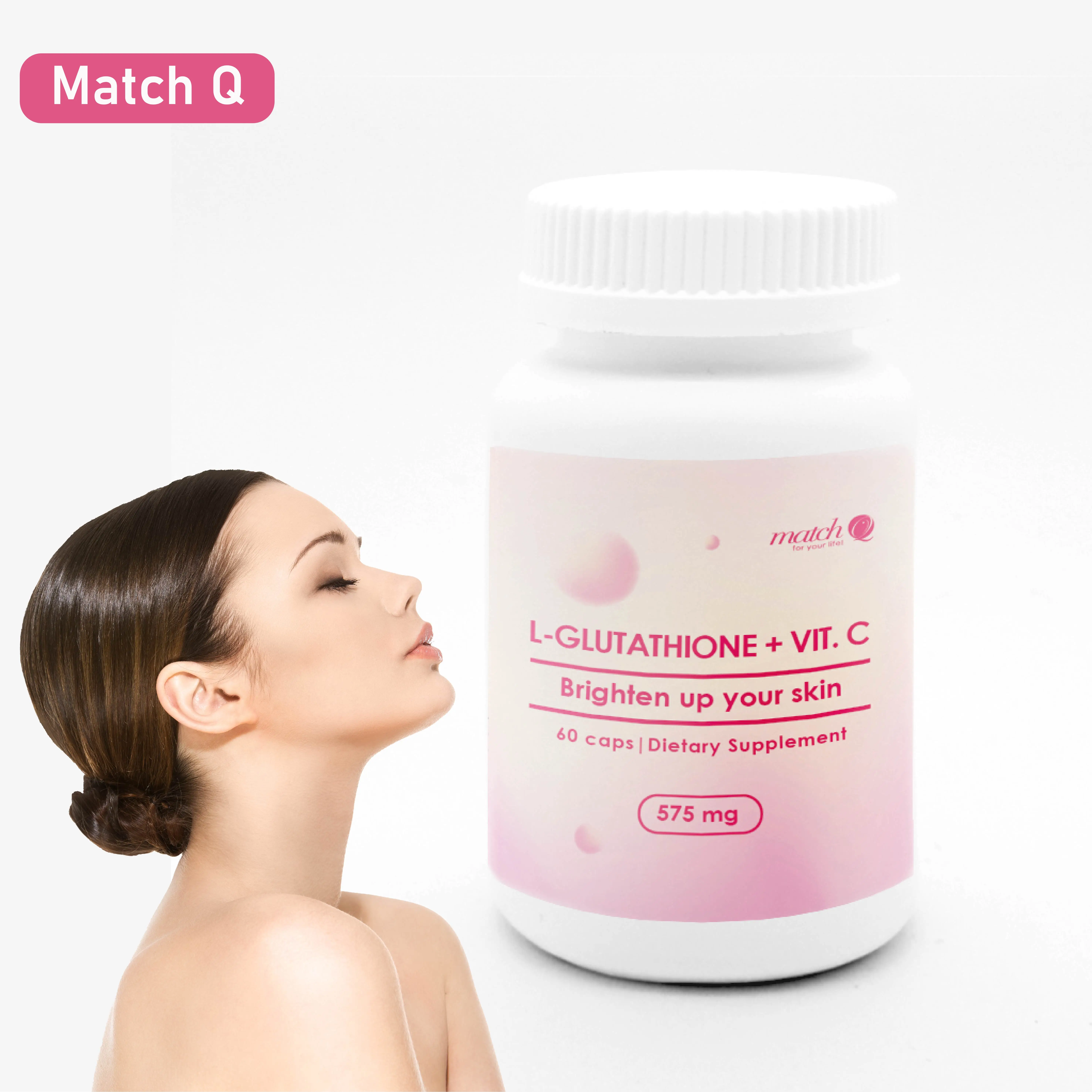 Match Q Whitening Capsule Supplement with Glutathione and Vitamin c