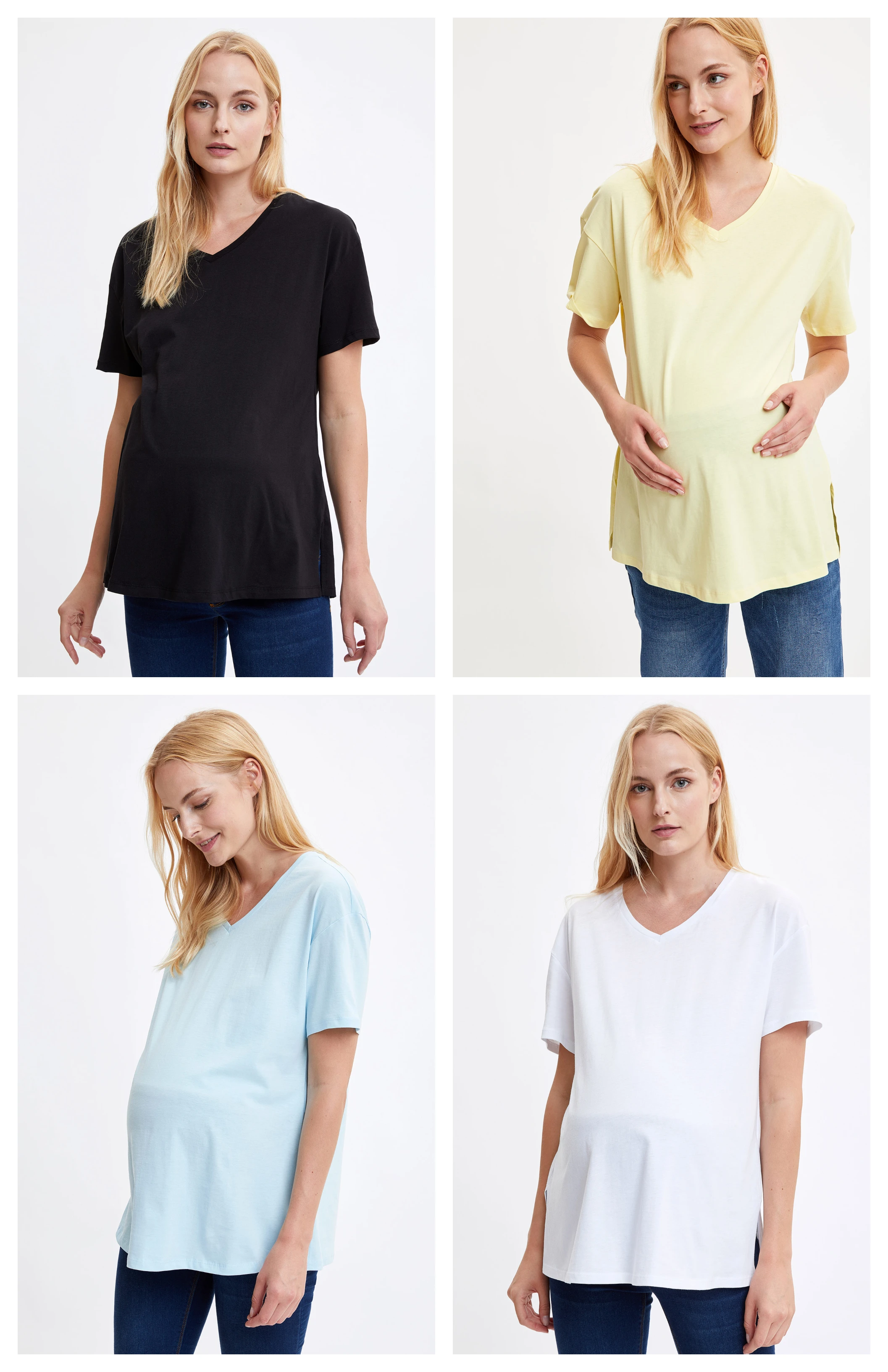 
Defacto New Season Apparel Maternity Women Basic T-Shirt Short Sleeve 