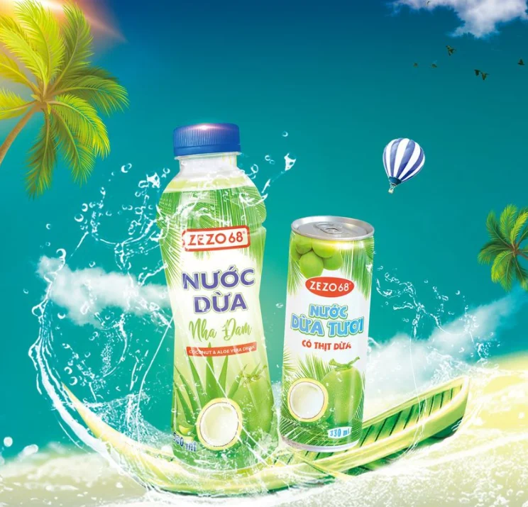 Лидер продаж, вьетнамская бутылка для напитков из кокоса и алоэ вера, 500 мл, высокое качество и конкурентоспособная цена