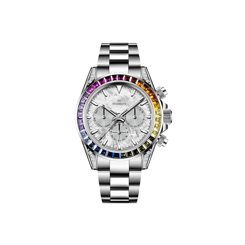 Мужские Роскошные часы от лучшего бренда MG OEM из нержавеющей стали мужские часы от производителя 2021 Роскошные Кварцевые часы Спортивные Повседневные кварцевые часы